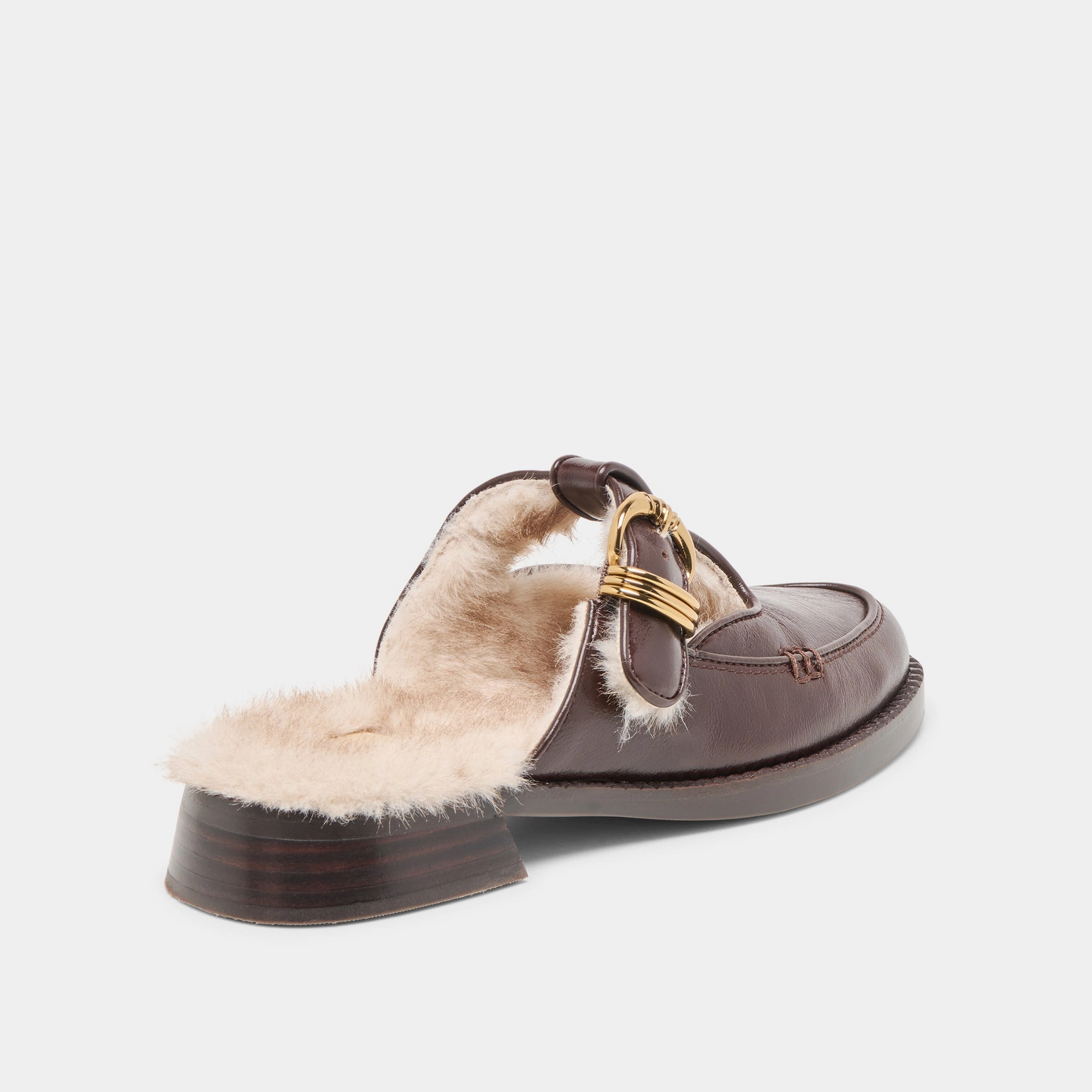 HARLAH PLUSH FLATS CHOCOLATE LEATHER Fashion Staple Shoes Shock Absorbing Footwear