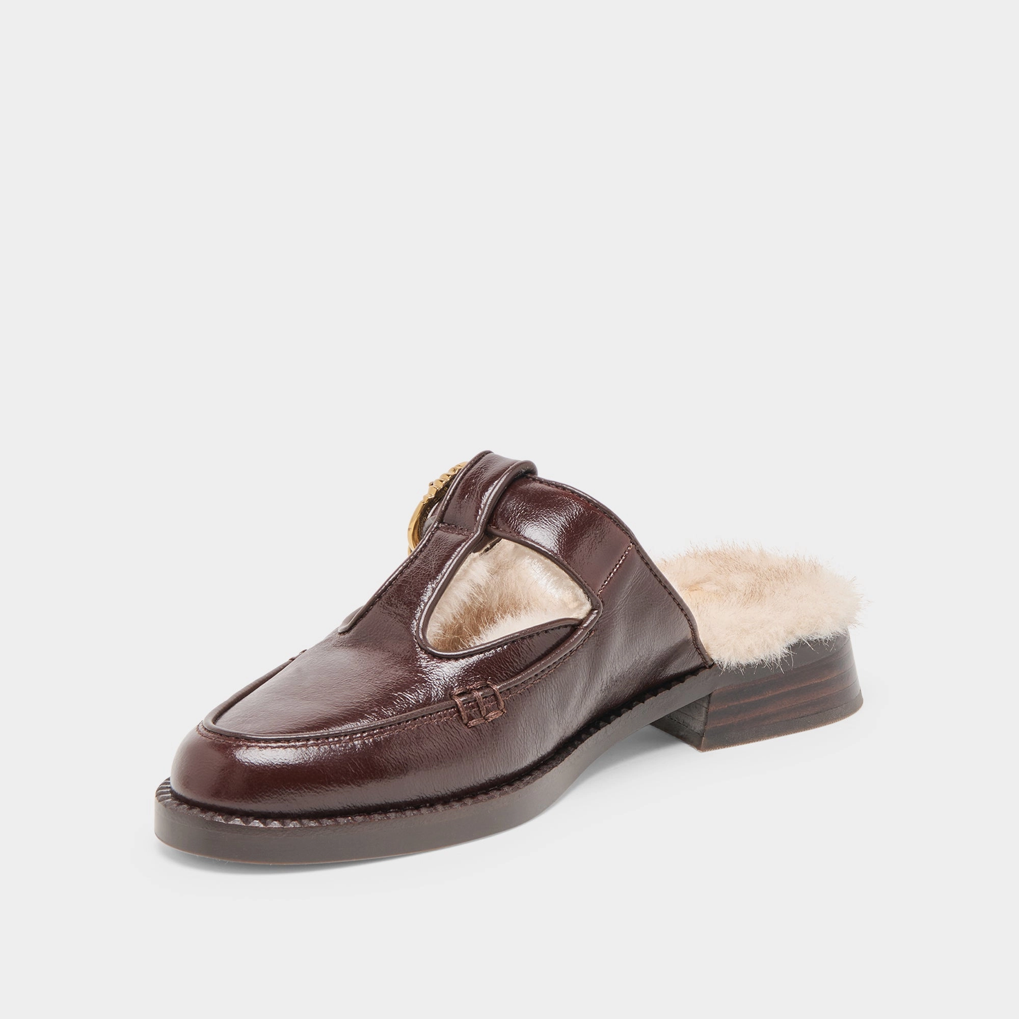 HARLAH PLUSH FLATS CHOCOLATE LEATHER Cozy Fit Stylish Cushion