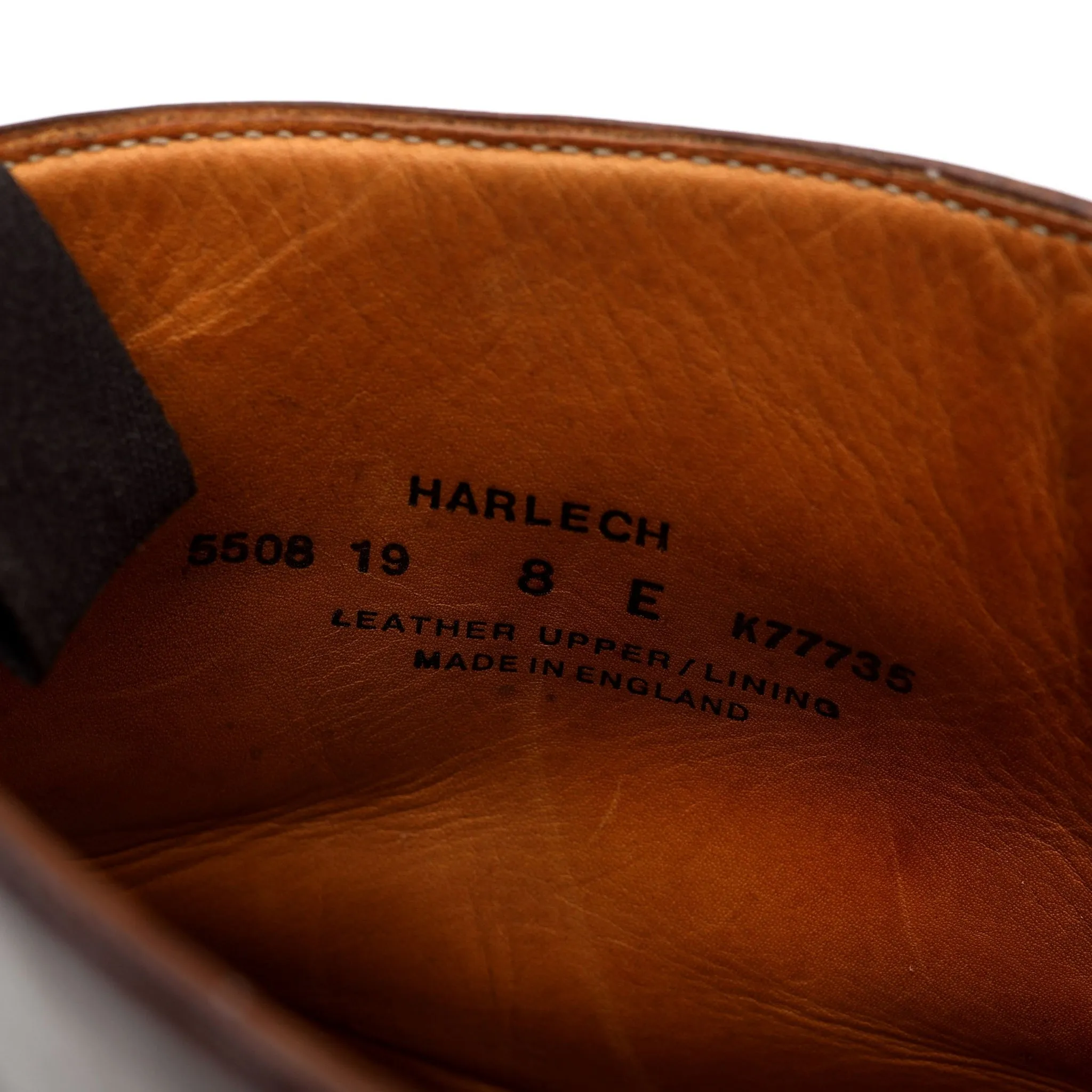 'Harlech' Dark Brown Cordovan Leather Boots UK 8 E