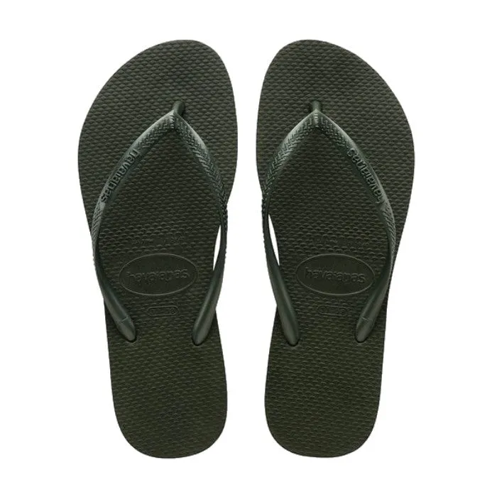 HAVAIANAS SLIM TEENSLIPPERS - GREEN OLIVE