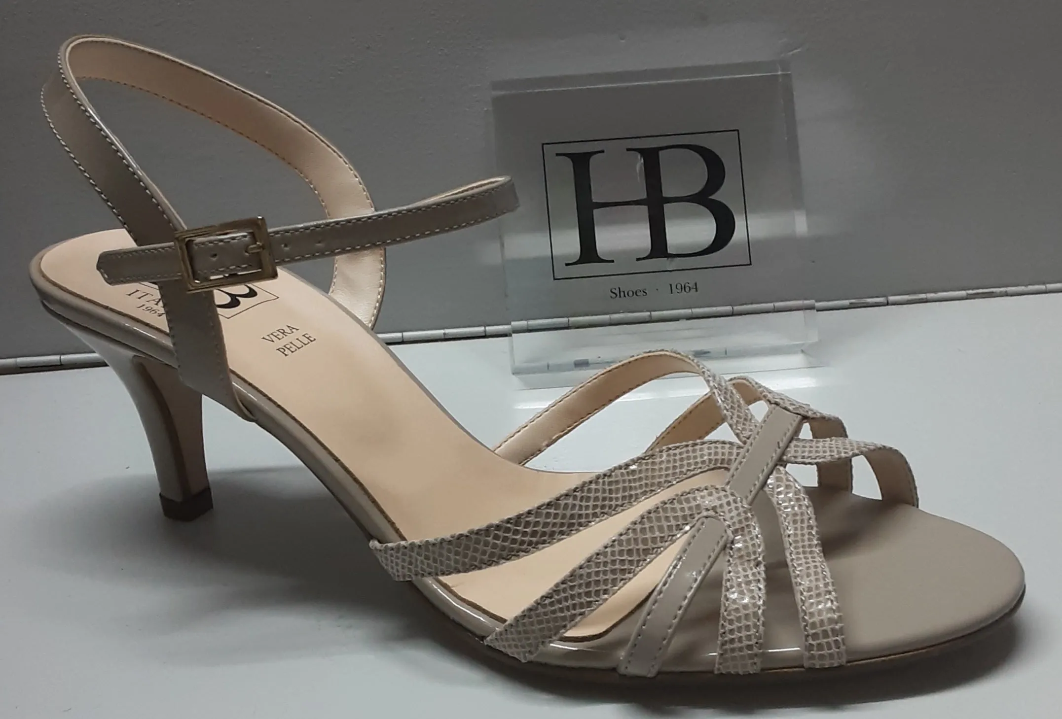 HB Italia - 860 STEFANIA SANDAL - Beige Patent