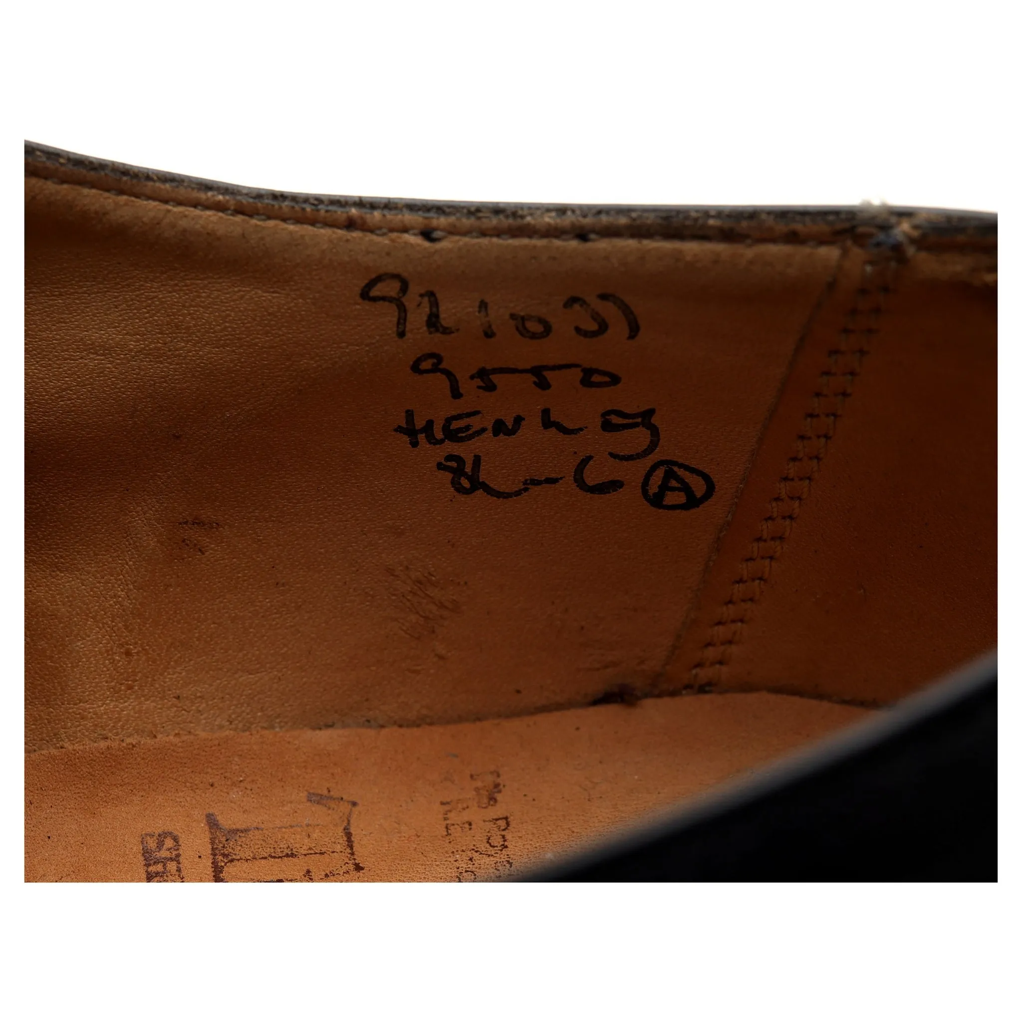'Henley' Black Leather Oxford UK 8.5