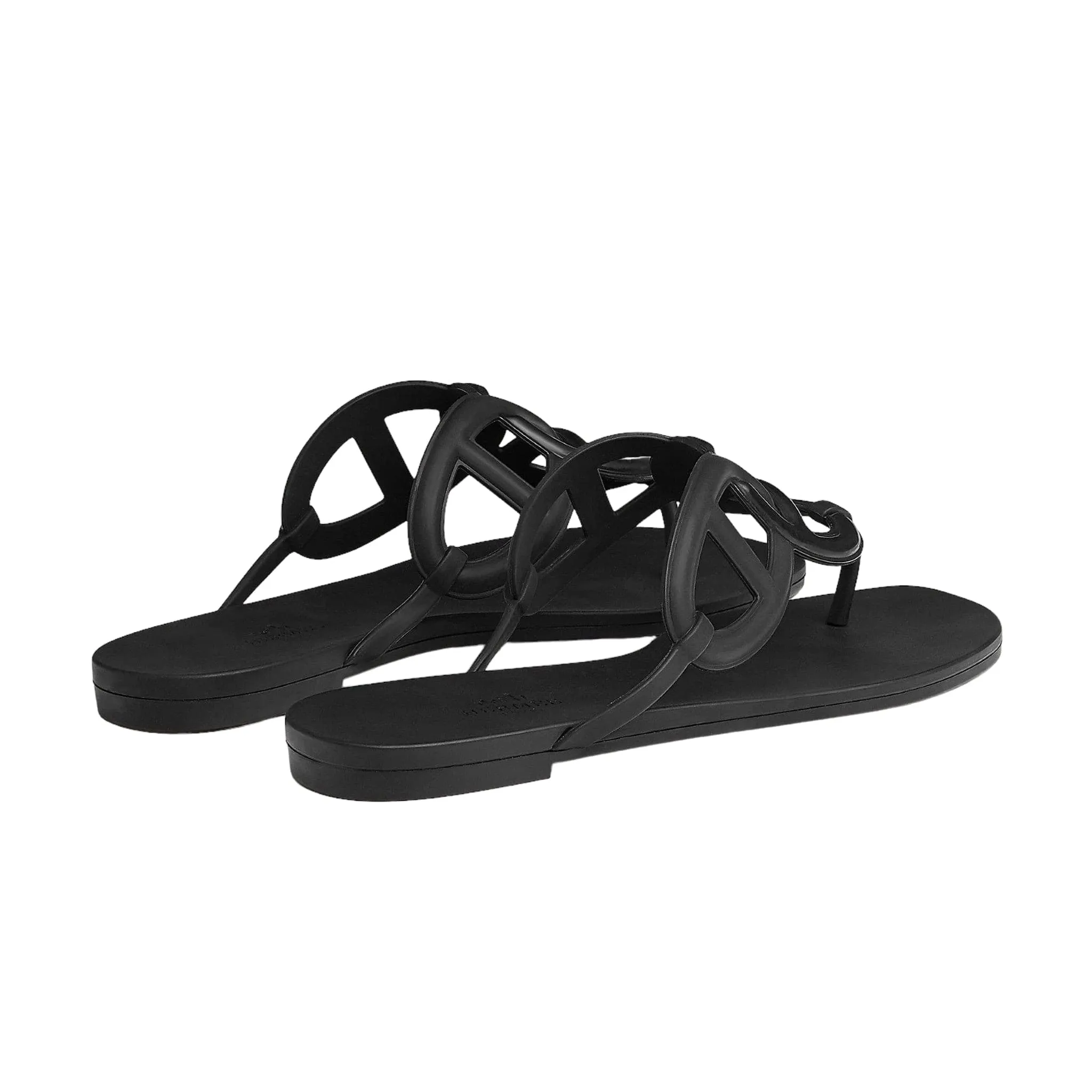 Hermes Egerie Black Jelly Sandals EU36 SKC1066