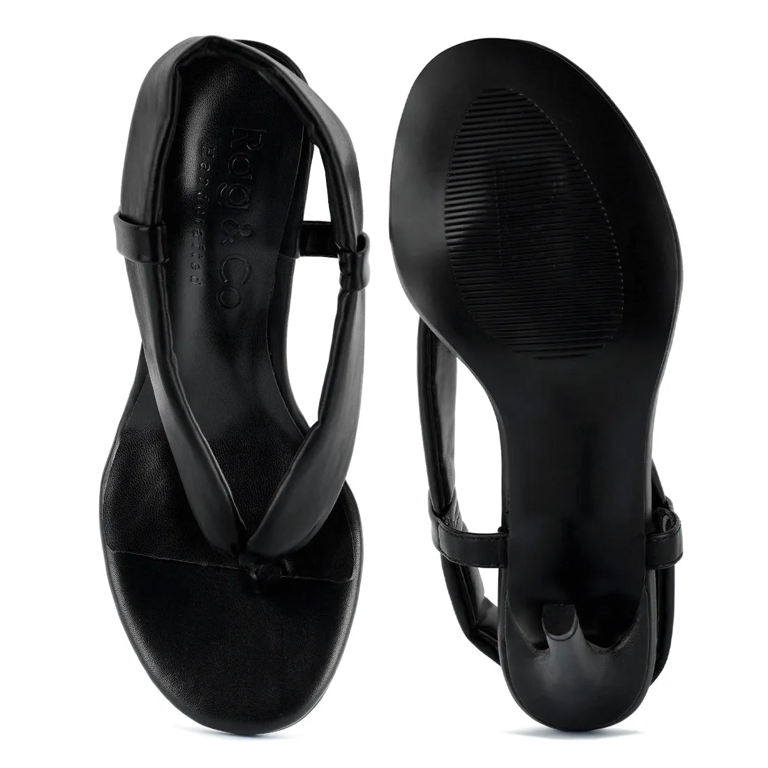 High Heeled Thong Sandals
