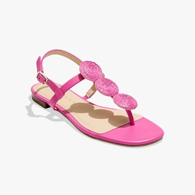 Worth Raffia Flat Sandal Contoured Shape Ventilation Ports