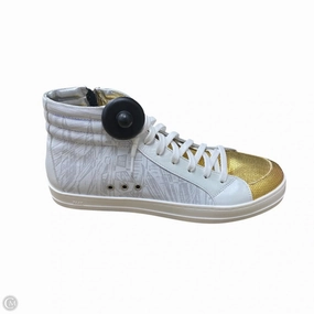 Shoes Sneakers By P448 In Gold & White, Size: 8.5 Memory Foam Lining Secure Design