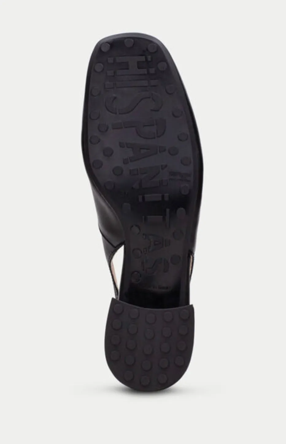 Hispanitas black leather slingback shoes