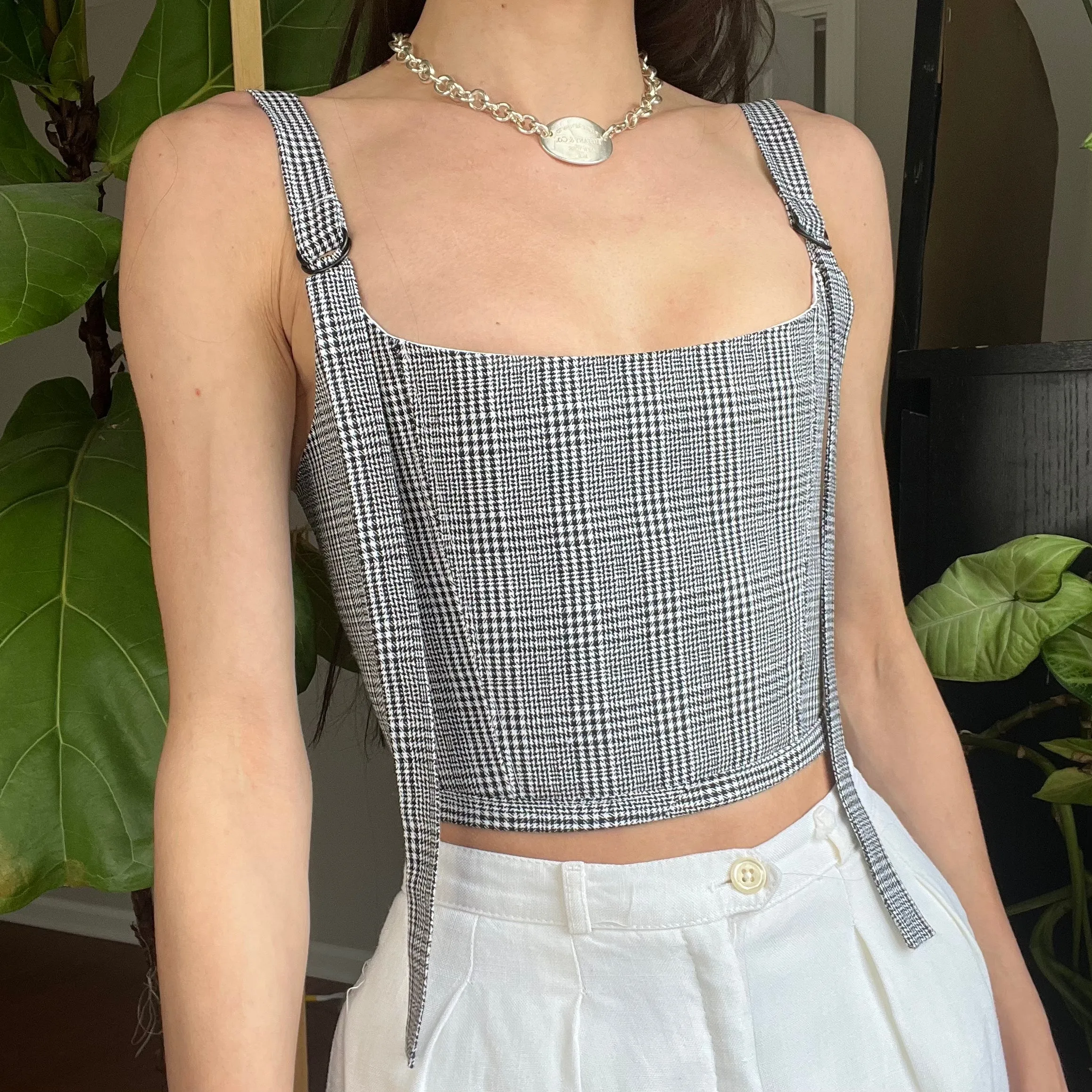 Houndstooth Utility  Corset