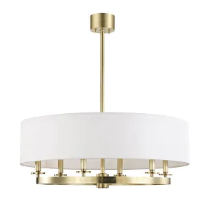 Hudson Valley Lighting Durham Brass 6 Light Ceiling Pendant Light