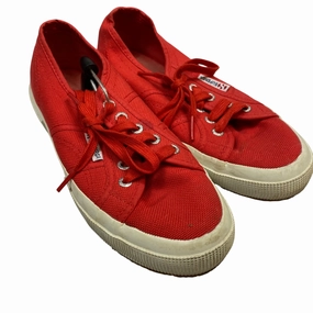 Gym Casual Light Travel Shoes Sneakers By Superga In Red, Size:7.5
