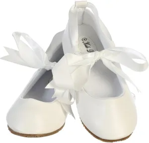 iGirlDress Dazzling Ballerina Flats Shoes with Satin Ribbon Ties