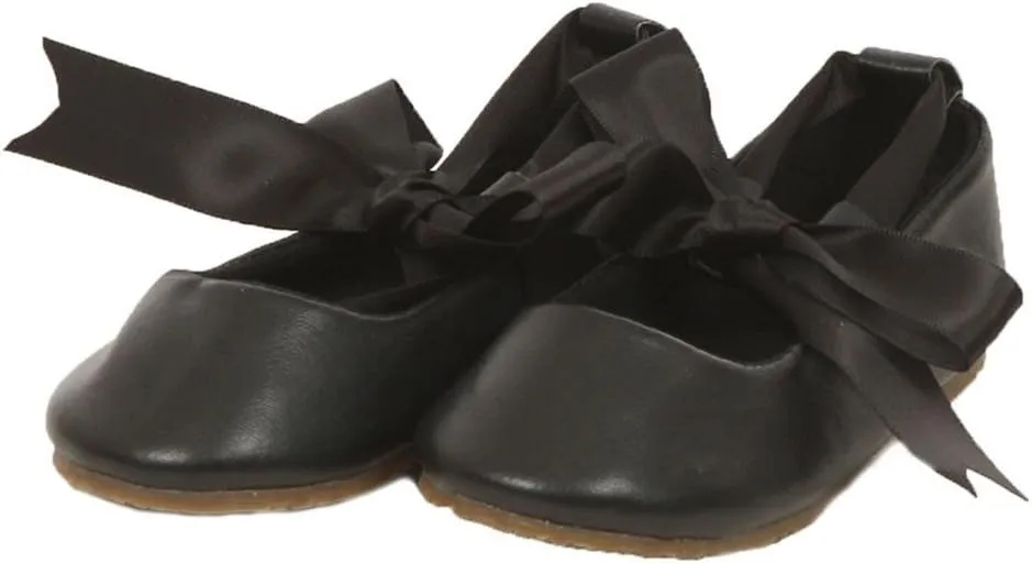 iGirlDress Dazzling Ballerina Flats Shoes with Satin Ribbon Ties