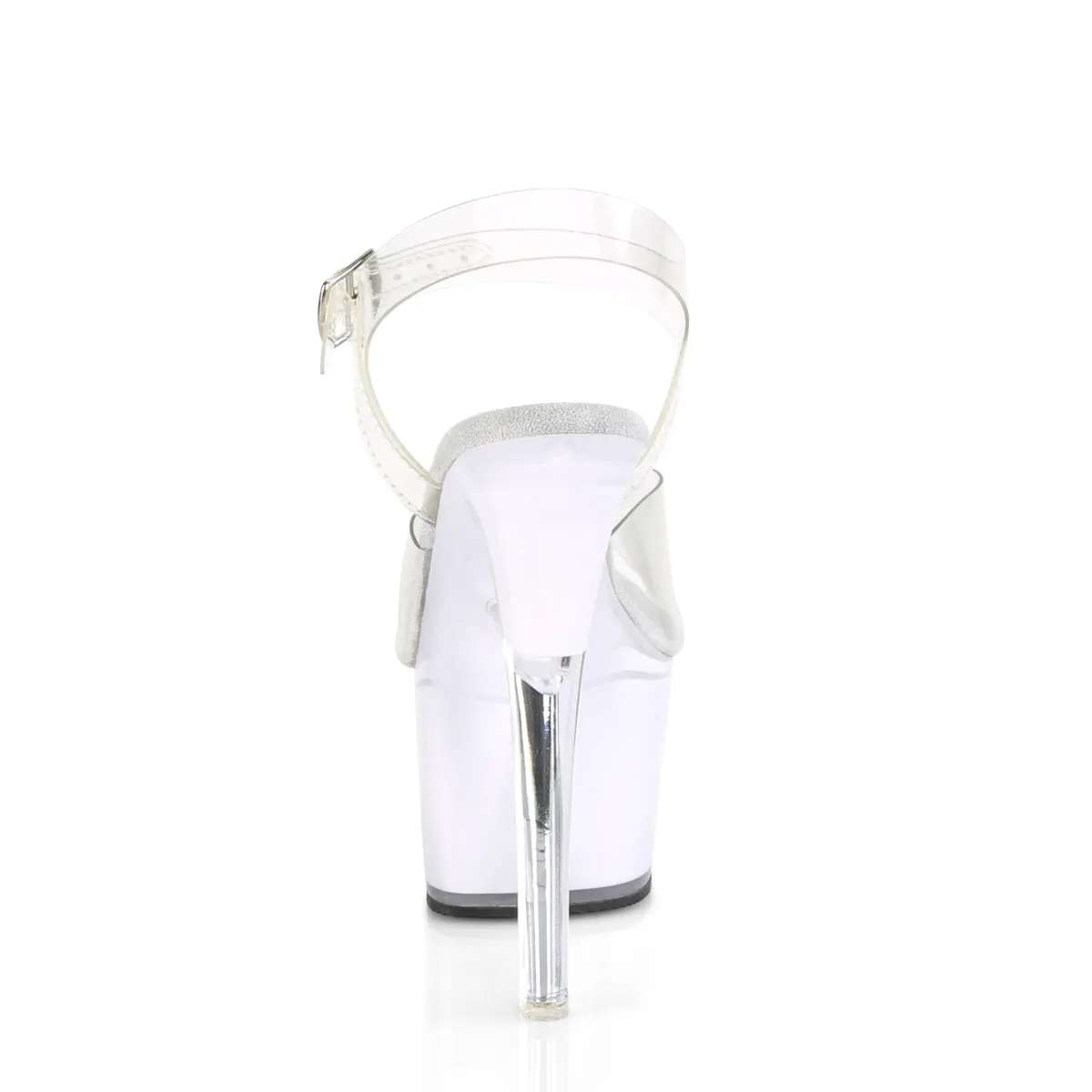 ILLUMINATOR-708 Pleaser Clear/White Glow Sexy Platform Shoes (Pole Dancing Heels)