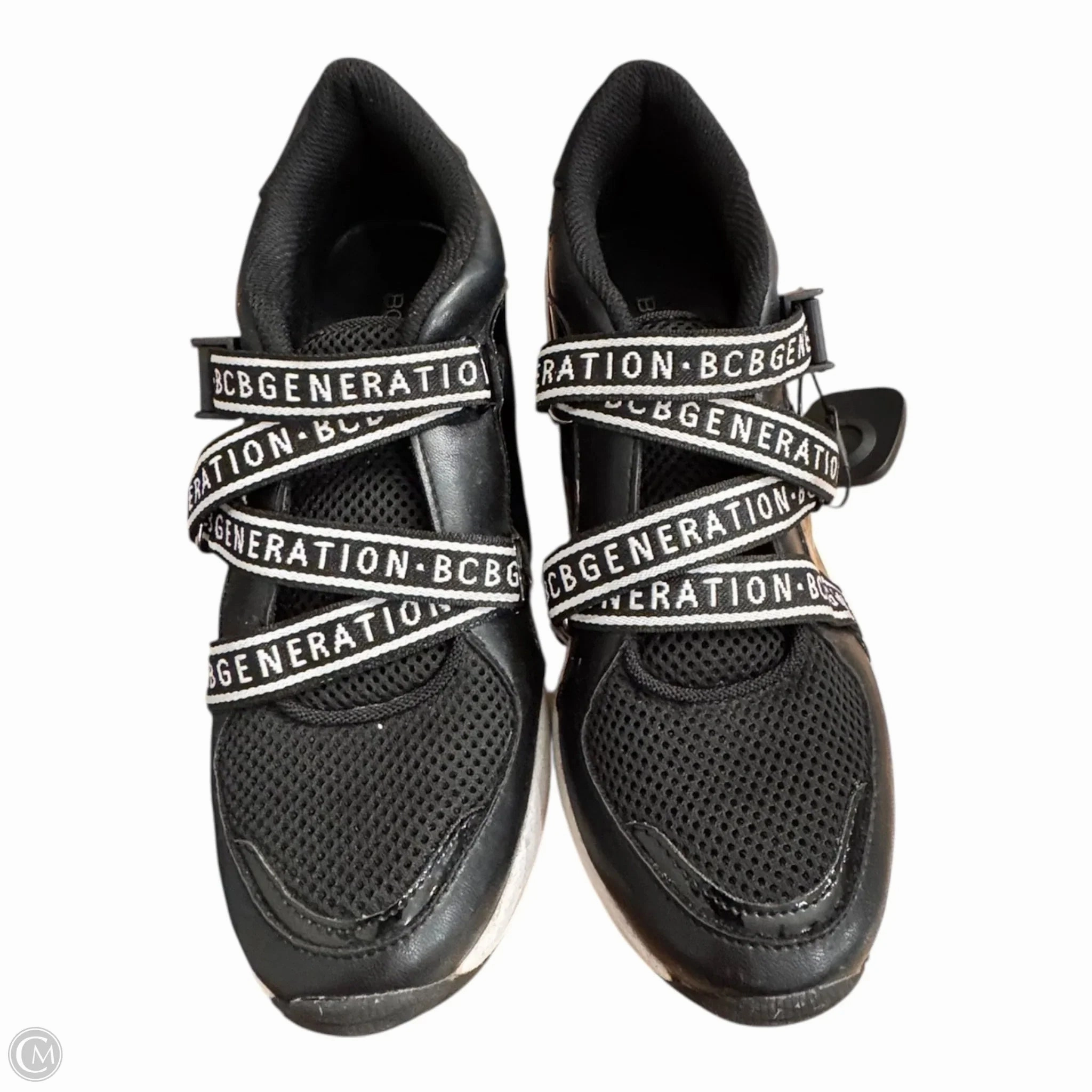 Shoes Sneakers By Bcbgeneration In Black & White, Size: 7.5 Dual Material