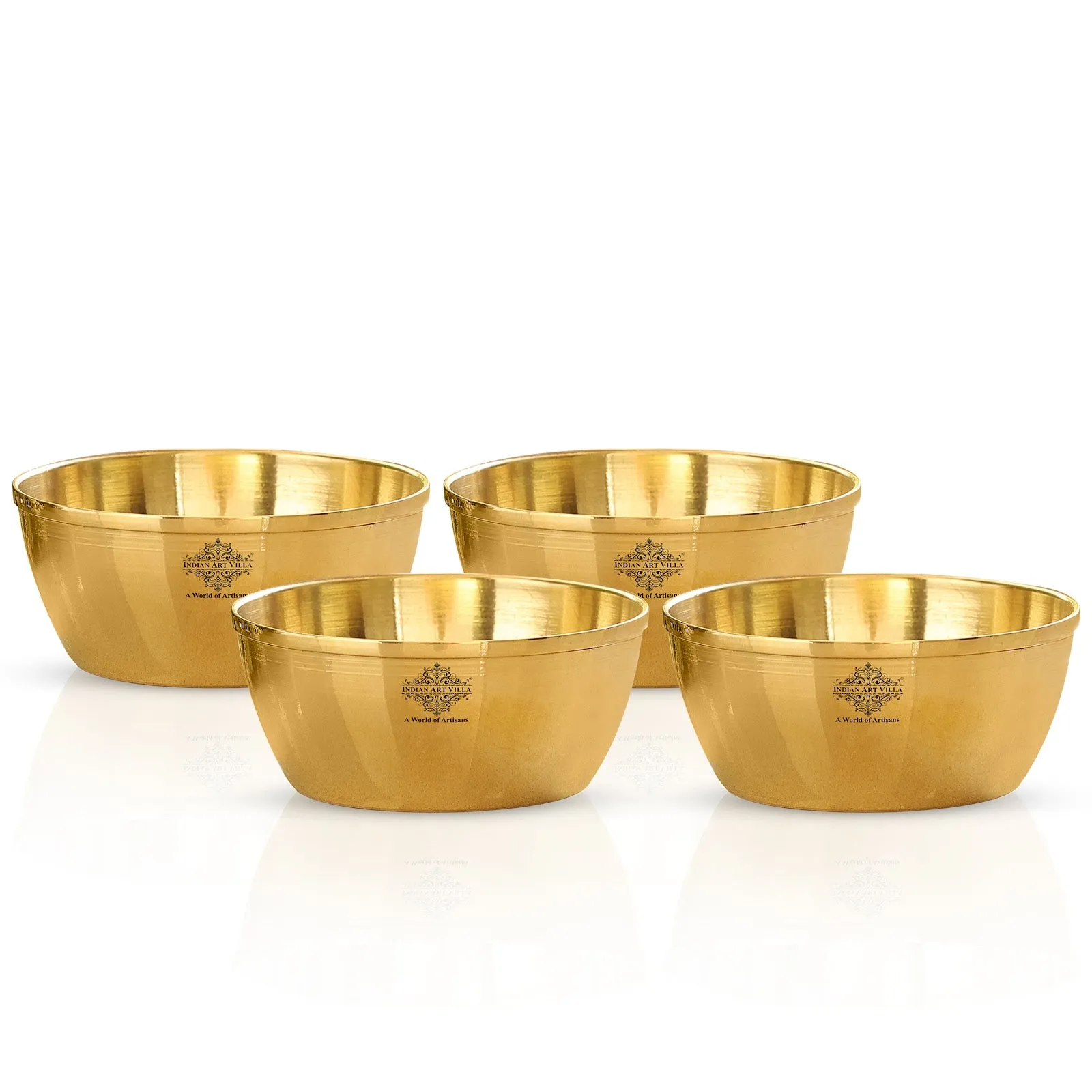 Indian Art Villa Brass Bowl With Shine Finshed, Diameter-8.89 cm