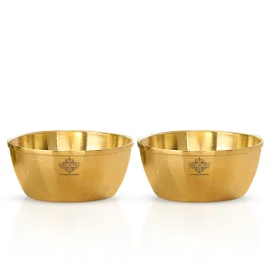 Indian Art Villa Brass Bowl With Shine Finshed, Diameter-8.89 cm