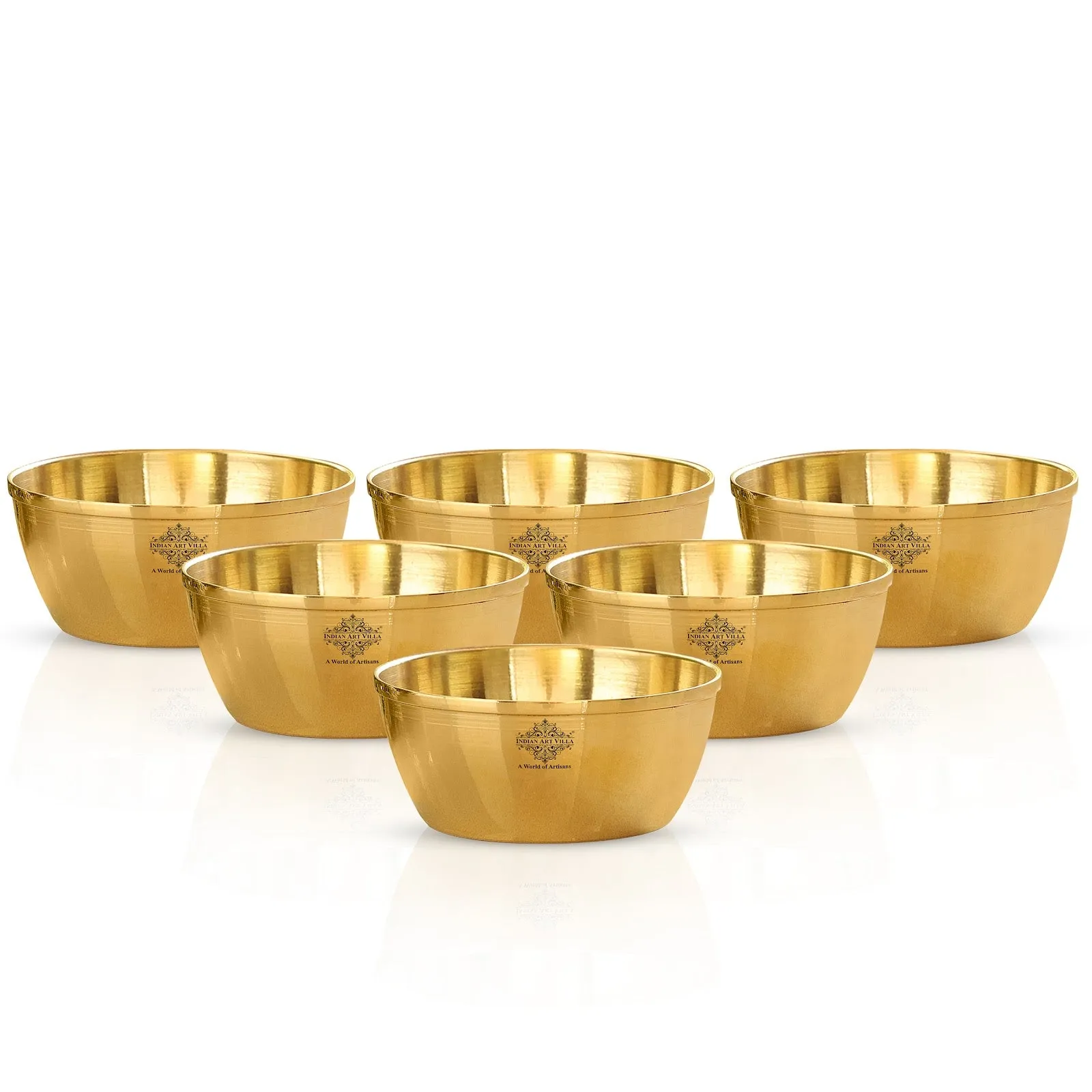 Indian Art Villa Brass Bowl With Shine Finshed, Diameter-8.89 cm