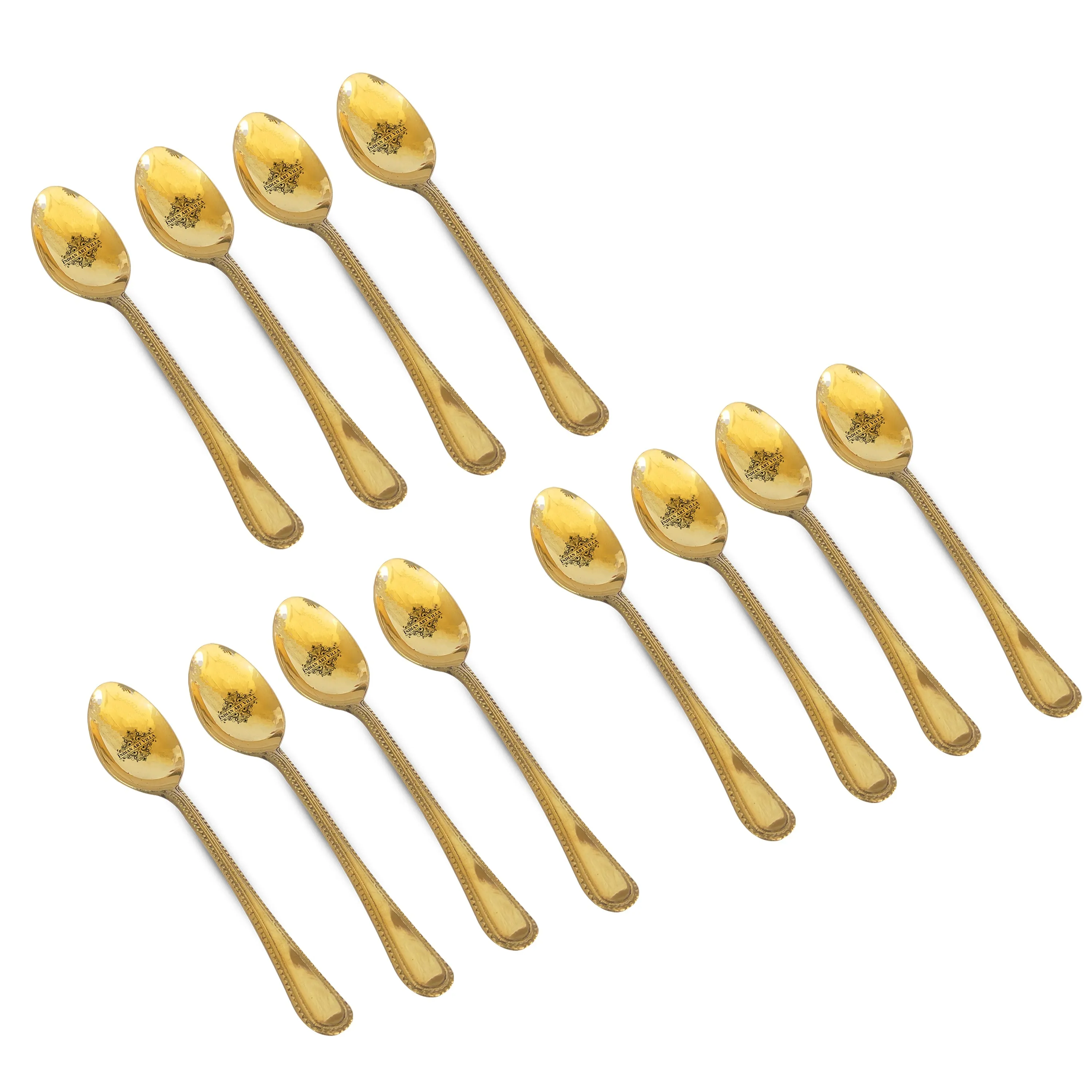 IndianArtVilla Brass Bedding Spoon, Serveware, Tableware, Dinnerware, Lenght 15.75 cm, Gold