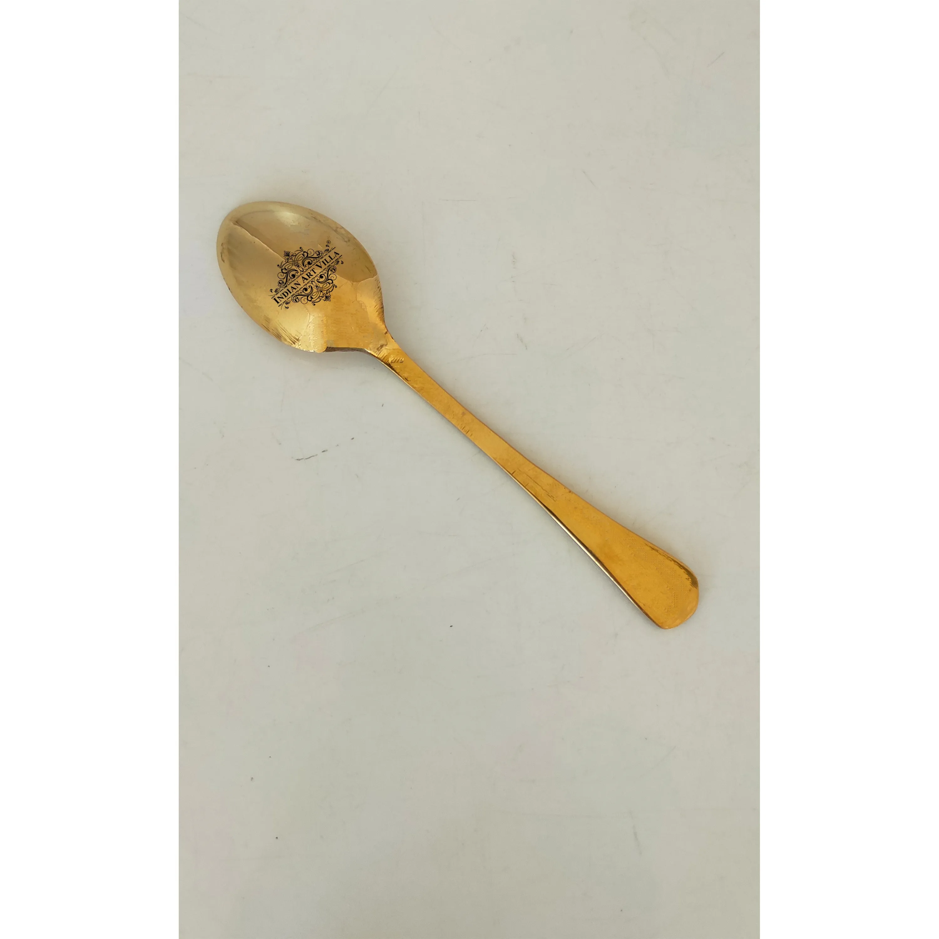 IndianArtVilla Brass Bedding Spoon, Serveware, Tableware, Dinnerware, Lenght 15.75 cm, Gold