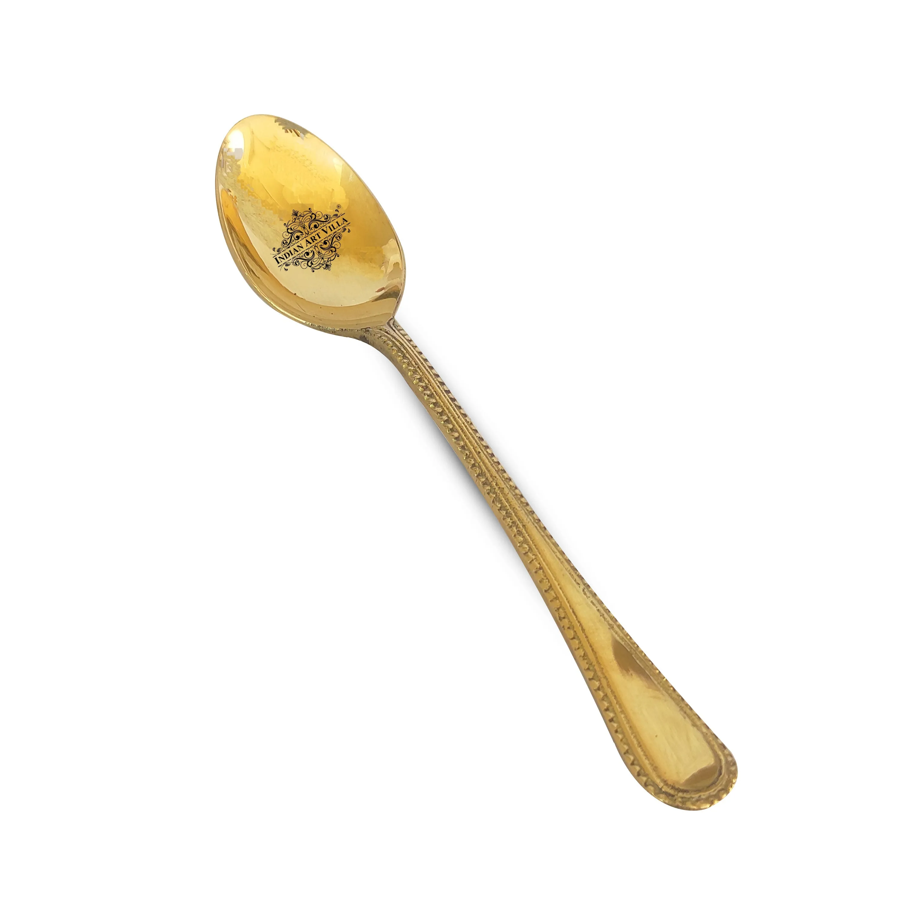 IndianArtVilla Brass Bedding Spoon, Serveware, Tableware, Dinnerware, Lenght 15.75 cm, Gold