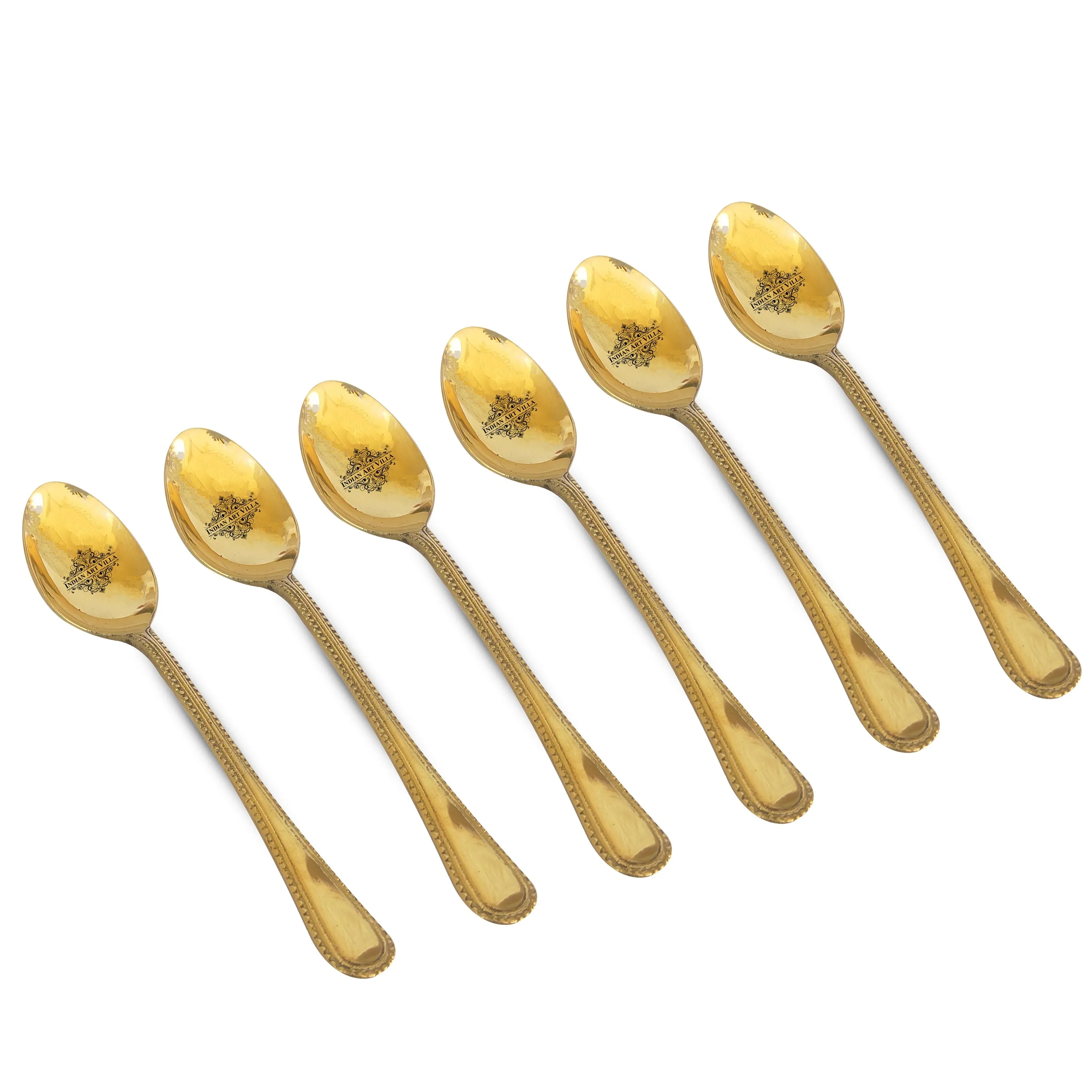 IndianArtVilla Brass Bedding Spoon, Serveware, Tableware, Dinnerware, Lenght 15.75 cm, Gold