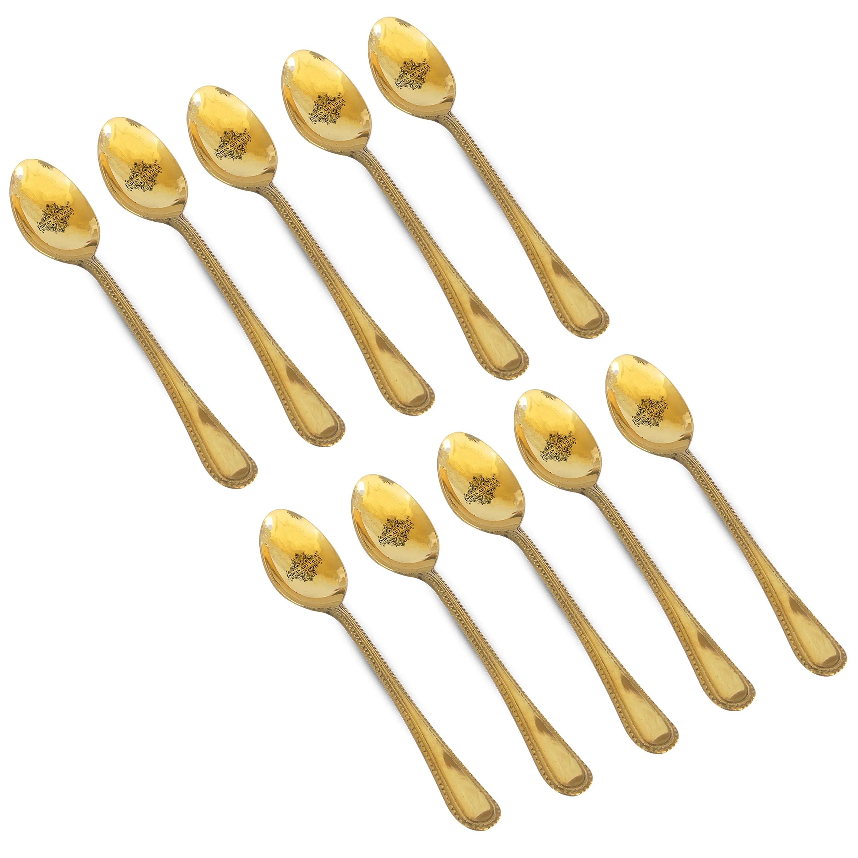 IndianArtVilla Brass Bedding Spoon, Serveware, Tableware, Dinnerware, Lenght 15.75 cm, Gold