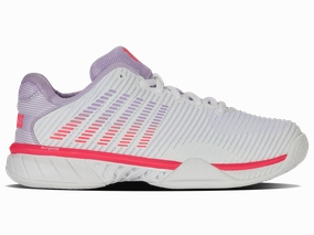 96613-182-M | HYPERCOURT EXPRESS 2 | WHITE/ORCHID PETAL/NEON BLAZE Urban Walk Calm Tone