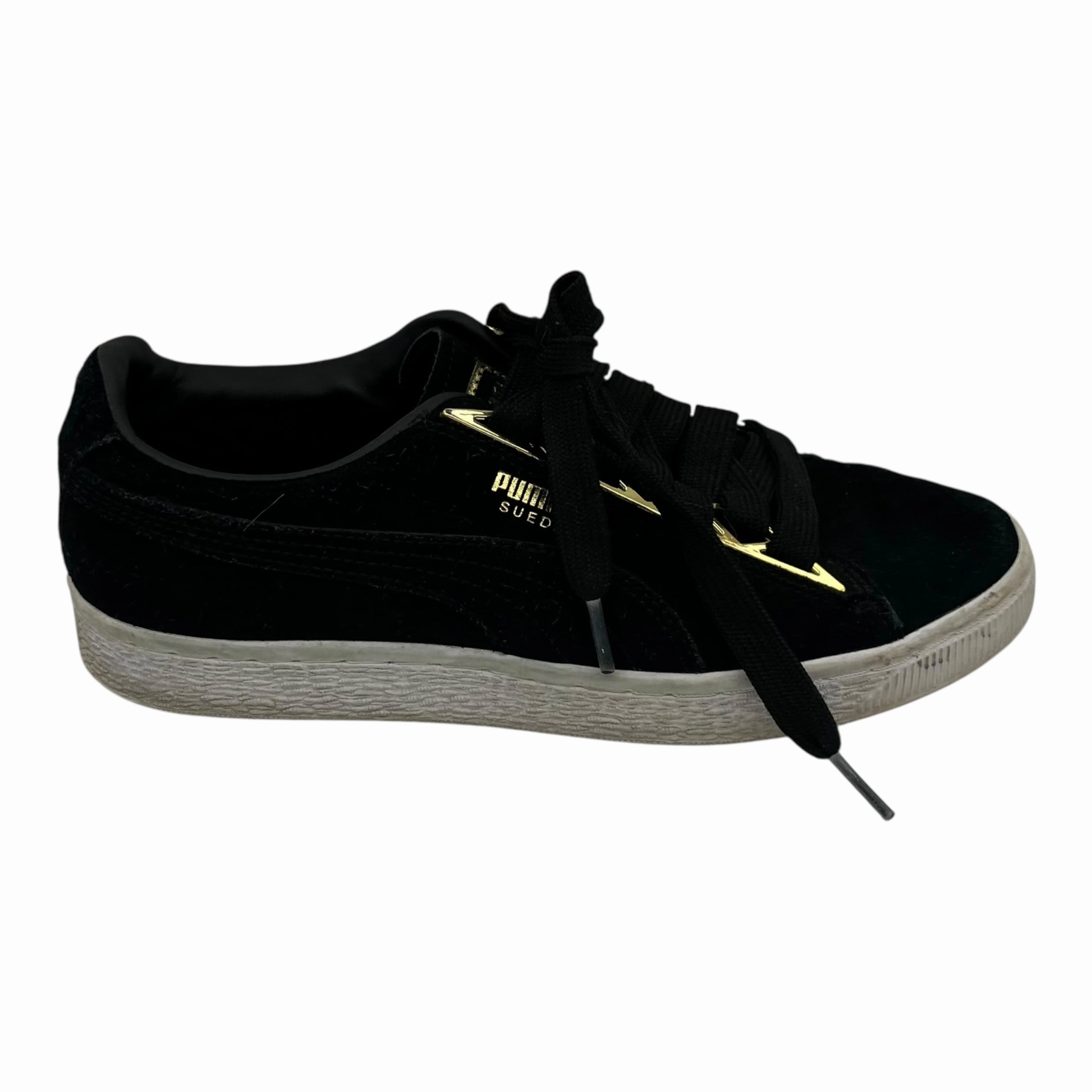 Sleek Build Shoes Sneakers By Puma In Black, Size:8.5