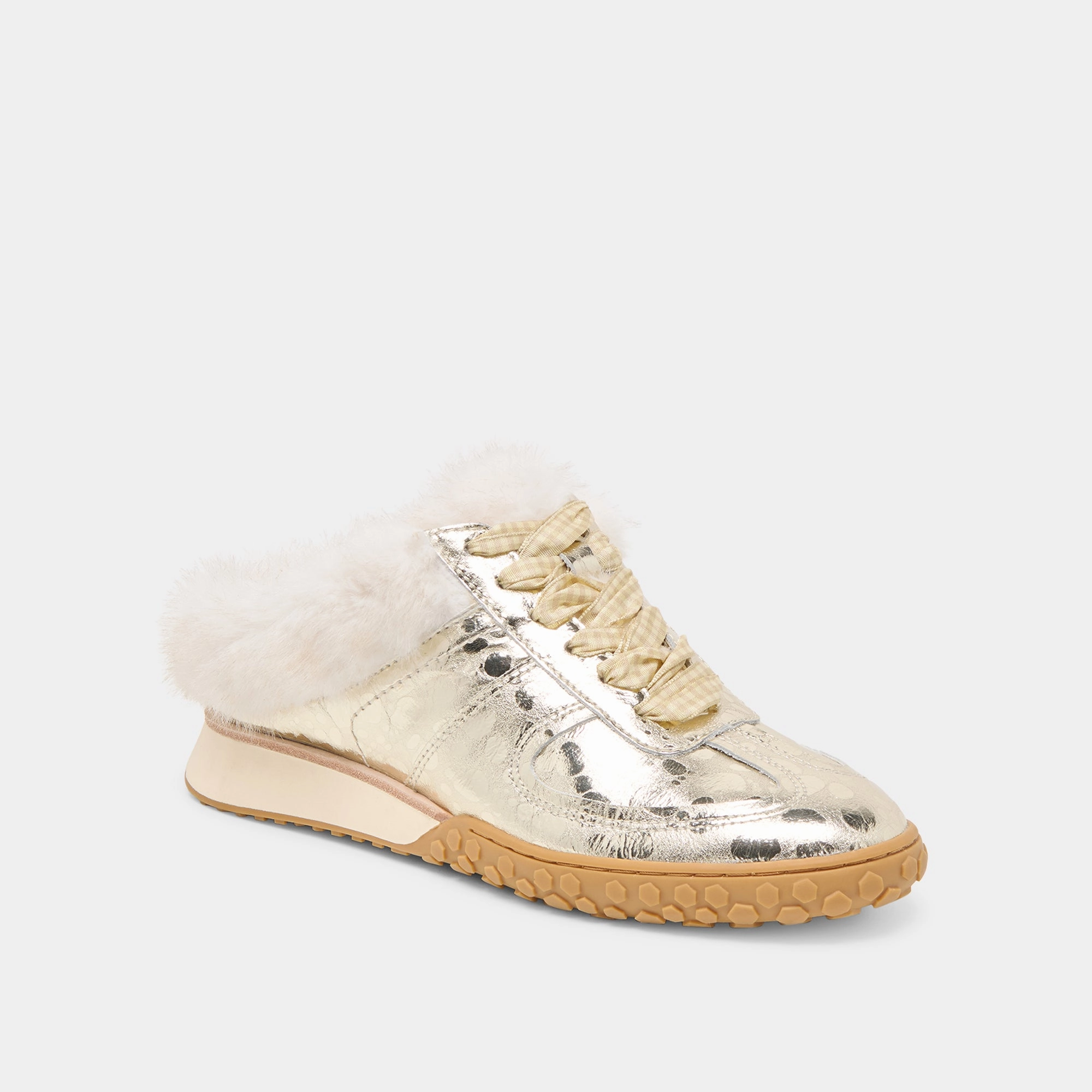 IZZEY PLUSH SNEAKERS PLATINUM LEATHER Flexible Outsole
