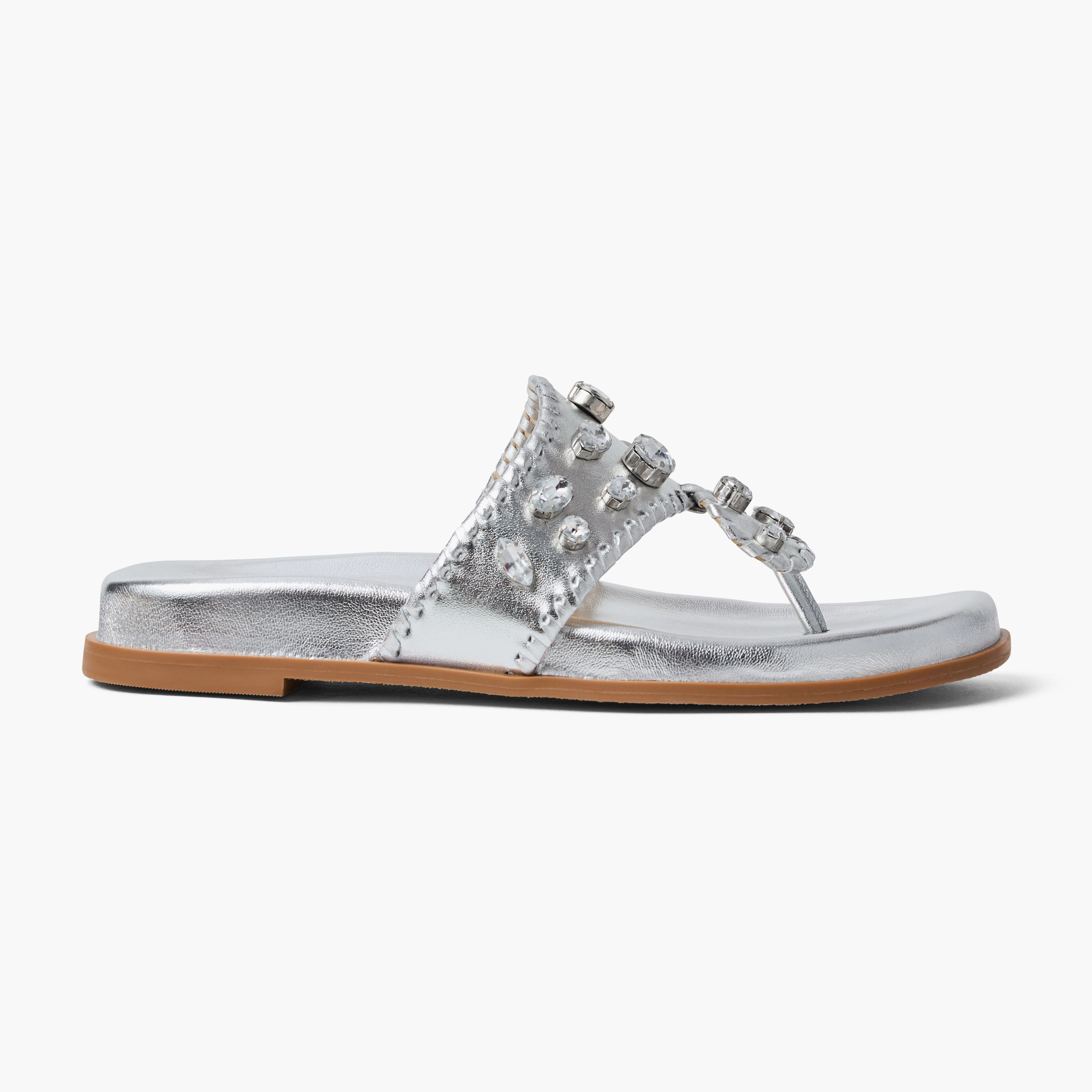 Wraparound Design Jacks Jeweled Leather Comfort Sport Sandal