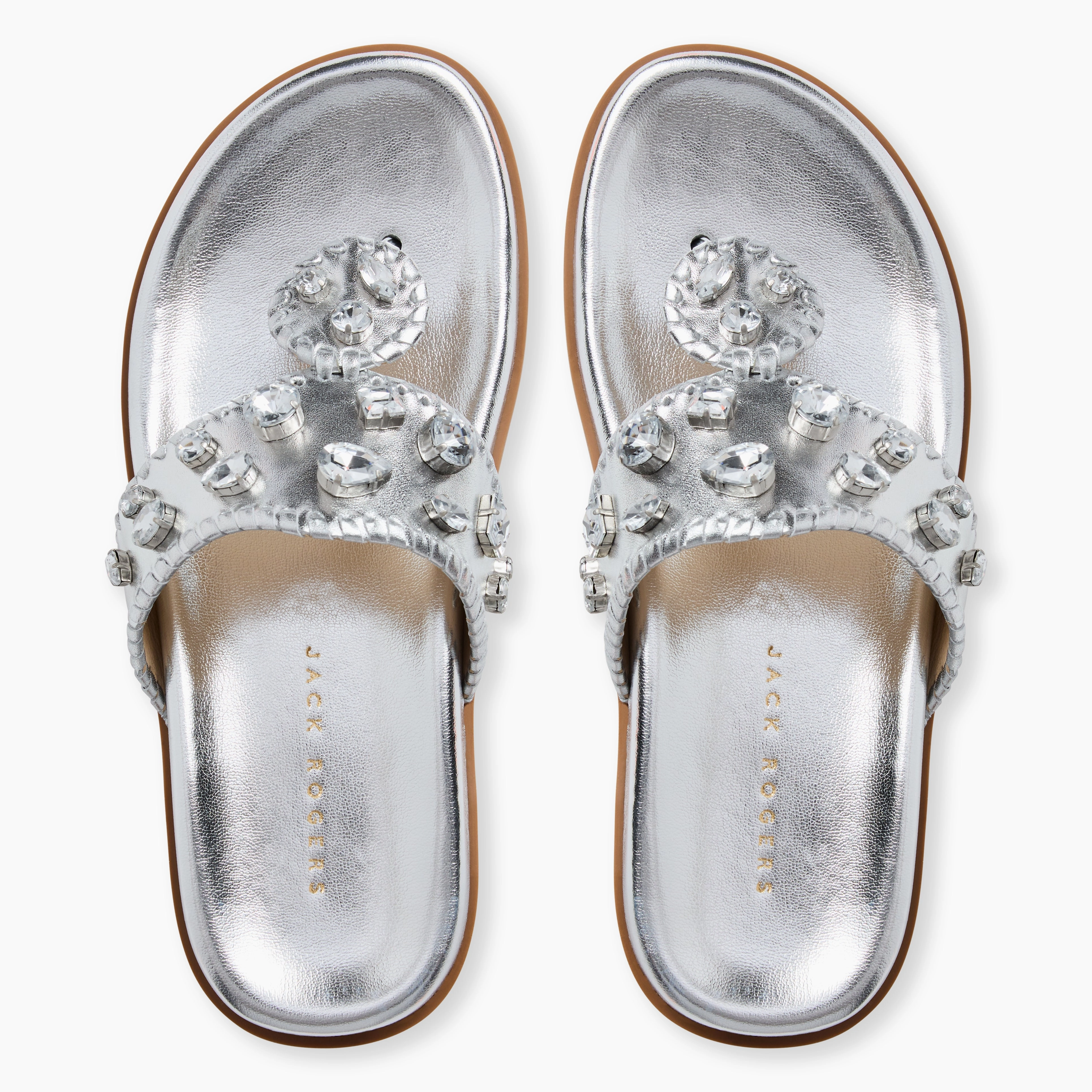 Jacks Jeweled Leather Comfort Sport Sandal No Stress
