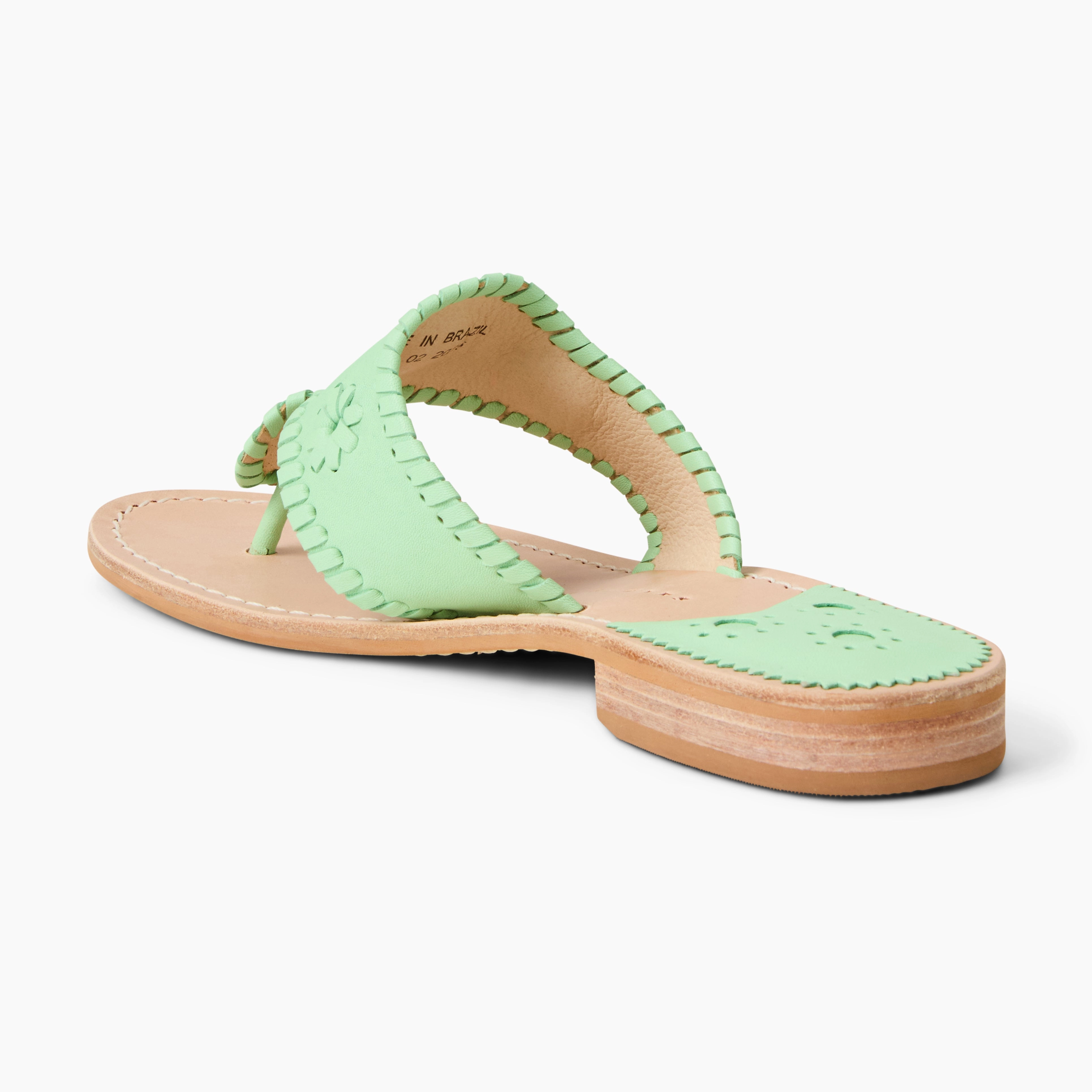 Body Align Enhanced Lateral Stability Jacks Leather Flat Sandal