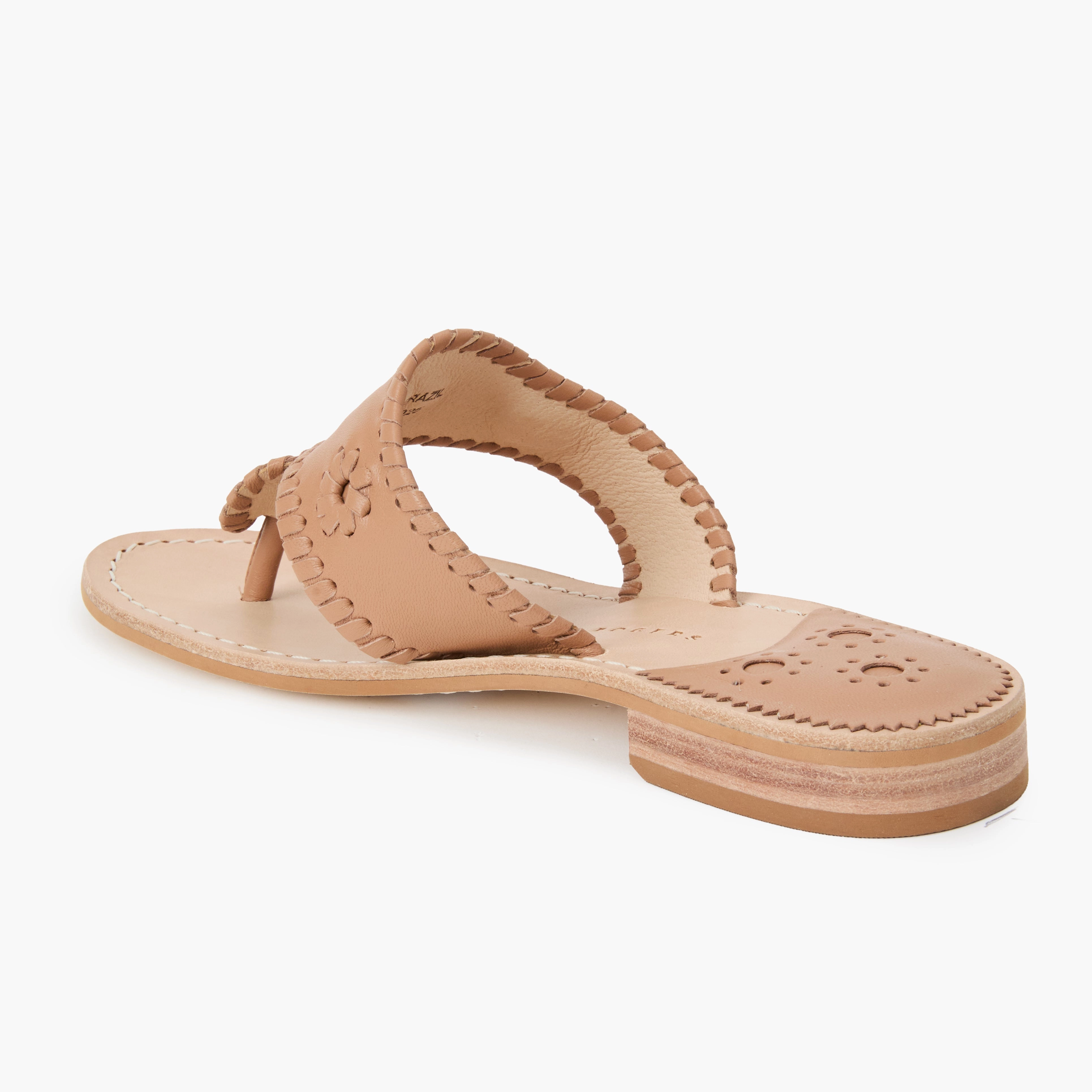 Flexible Layers Jacks Leather Flat Sandal