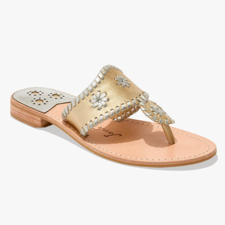 Jacks Leather Flat Sandal Versatile Footwear Sandy Path