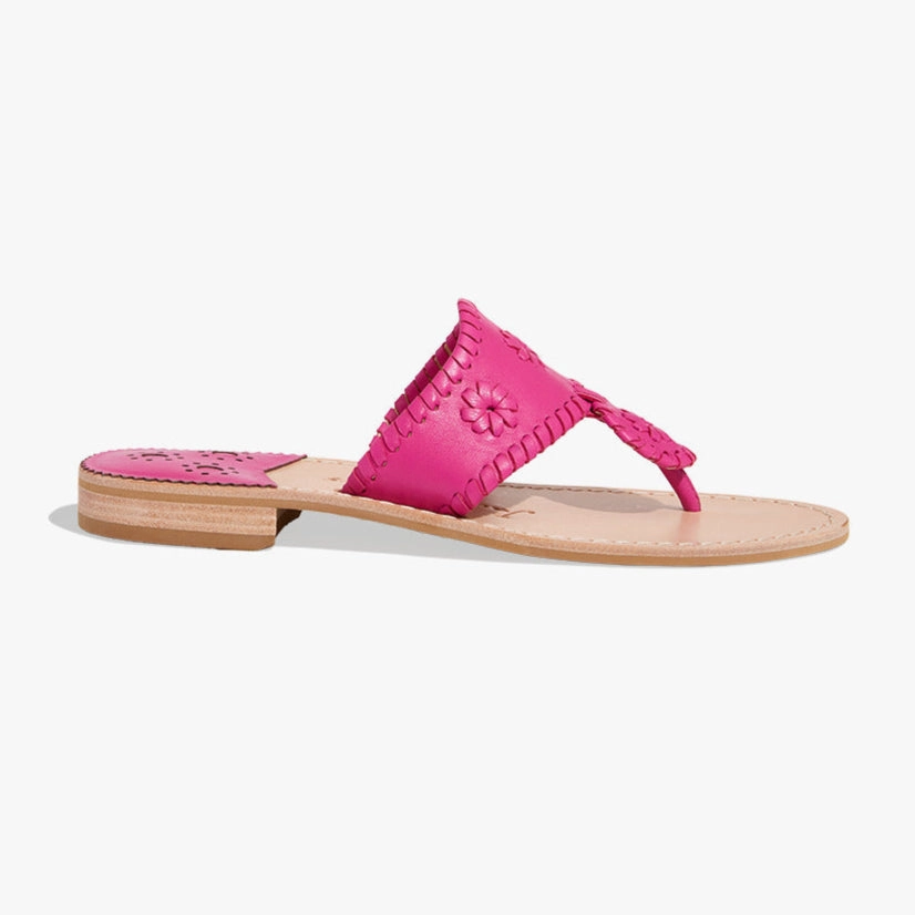 Jacks Leather Flat Sandal Ultraviolet Resistant Webbing