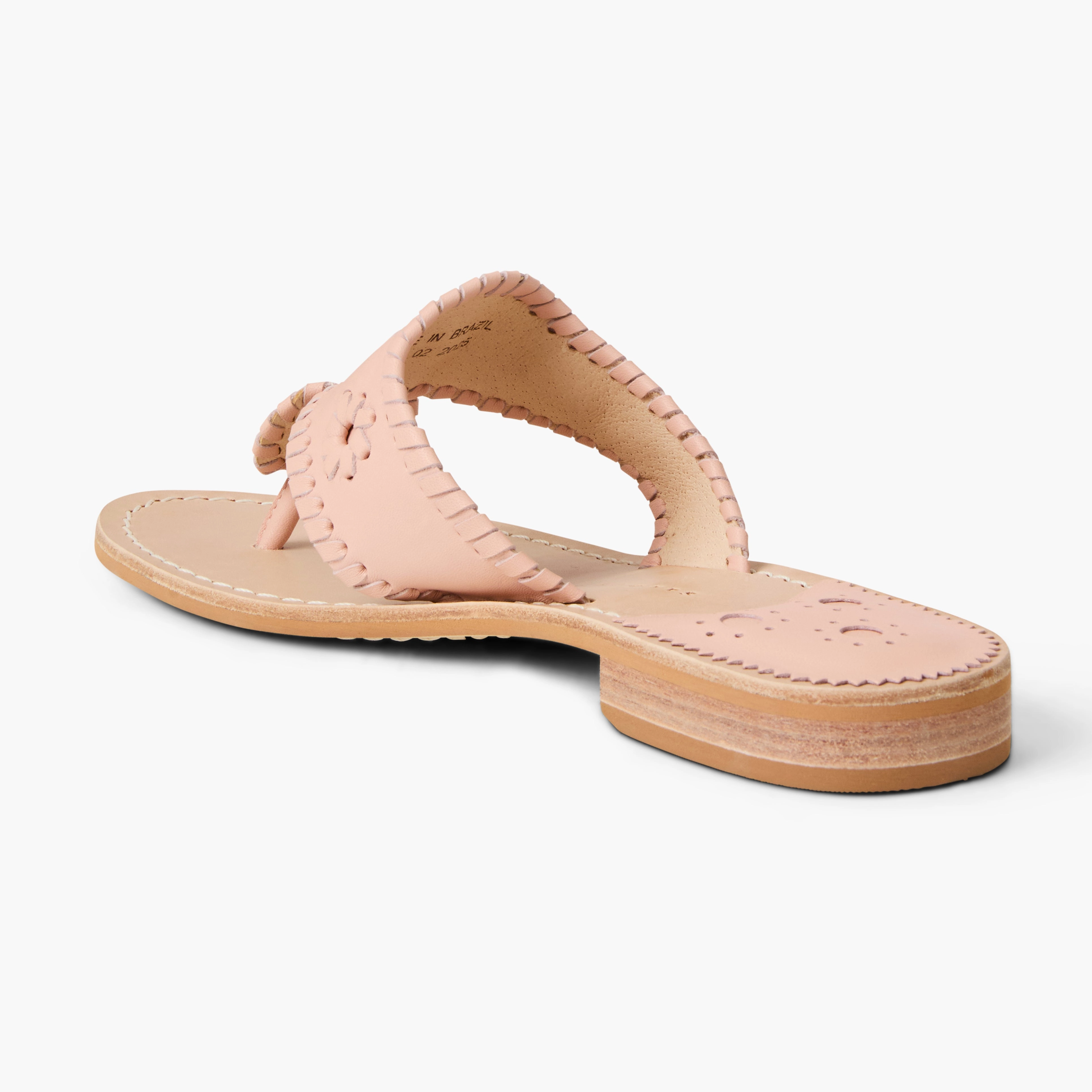 Flexible Sole Jacks Leather Flat Sandal