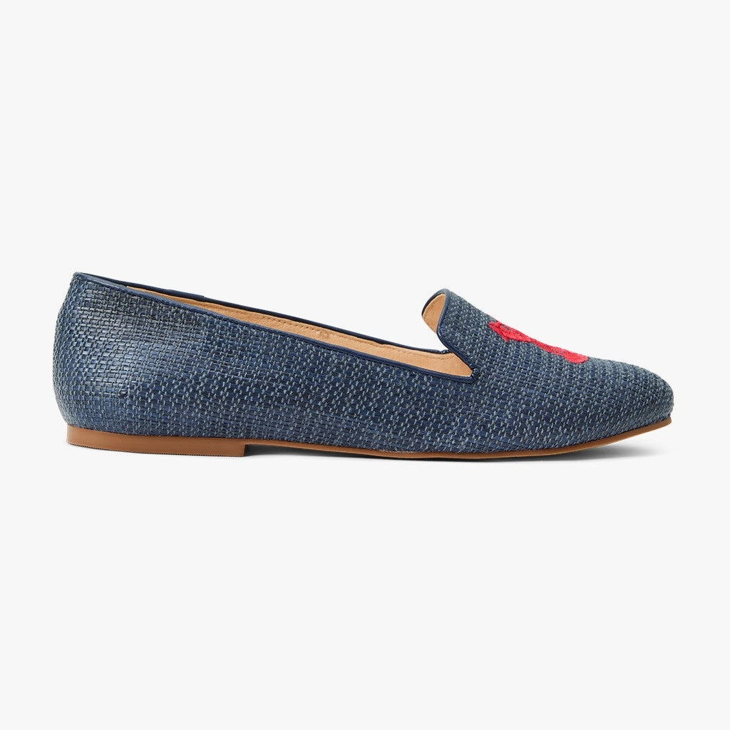 Main Lane Mom Pick Jacks Raffia Embroidered Lobster Loafer