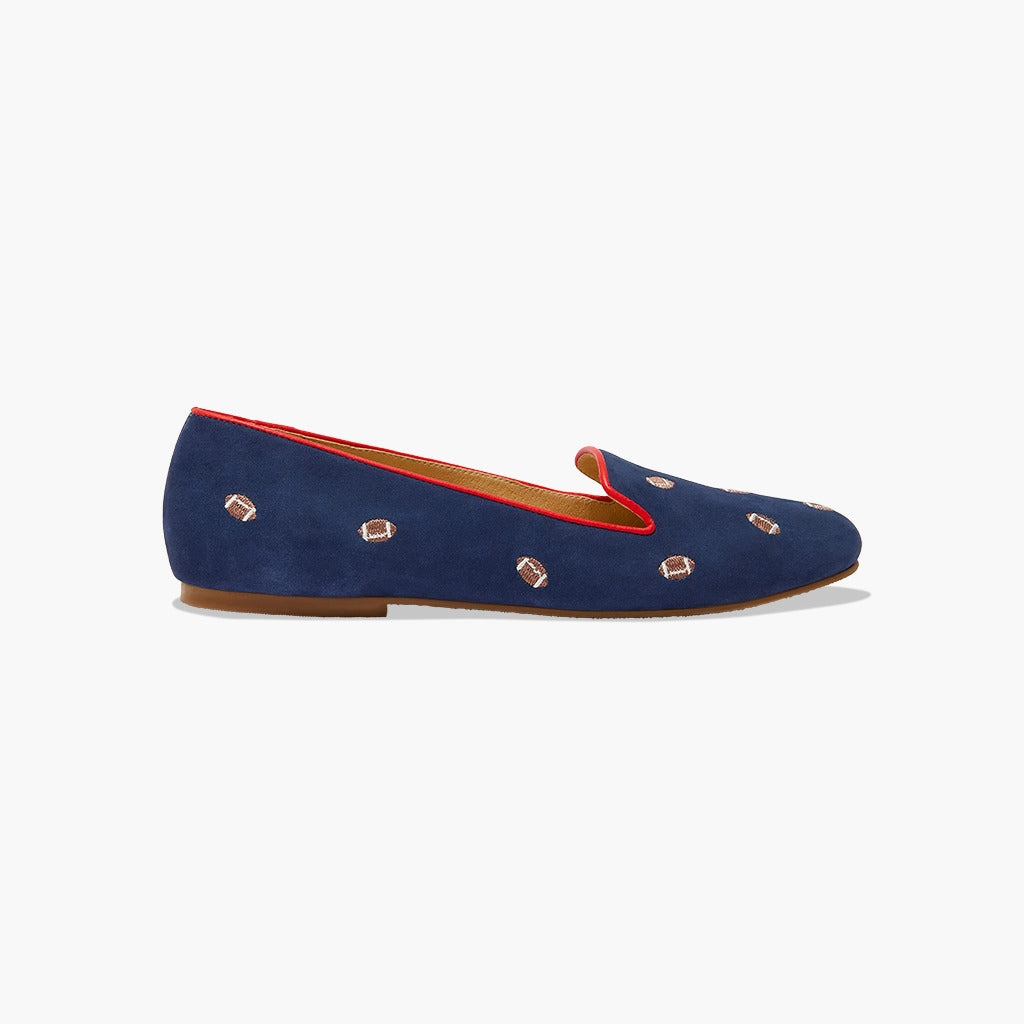 Jacks Suede Embroidered Football Loafer Fashion-forward style