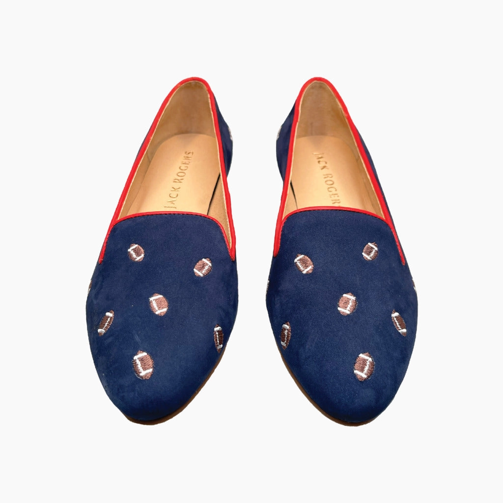 Jacks Suede Embroidered Football Loafer Forest Air