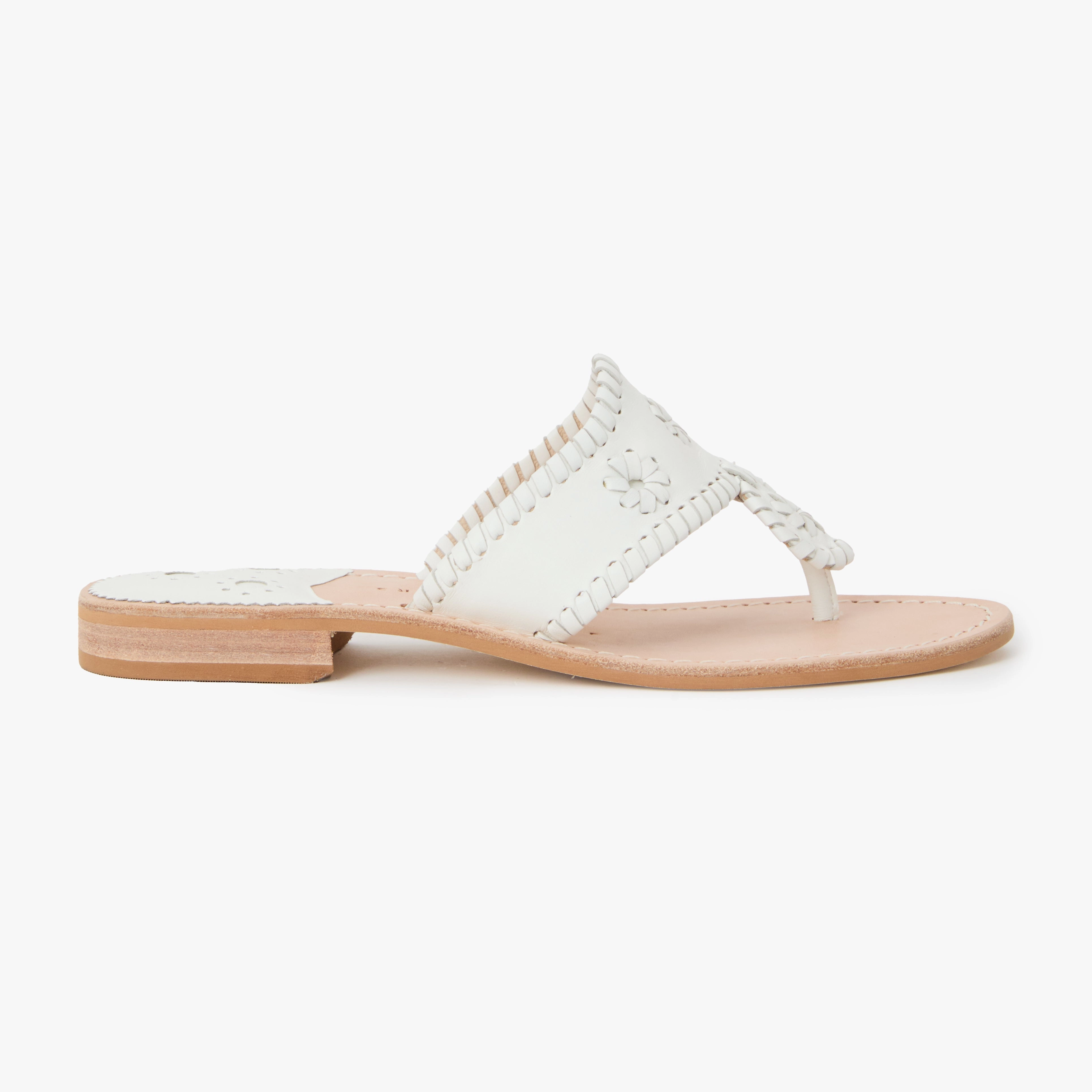 Flat Heel Jacks Wide Width Leather Flat Sandal