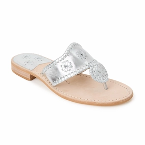 Jacks Wide Width Leather Flat Sandal High-Comfort Fit Ergonomic Toe Post Design