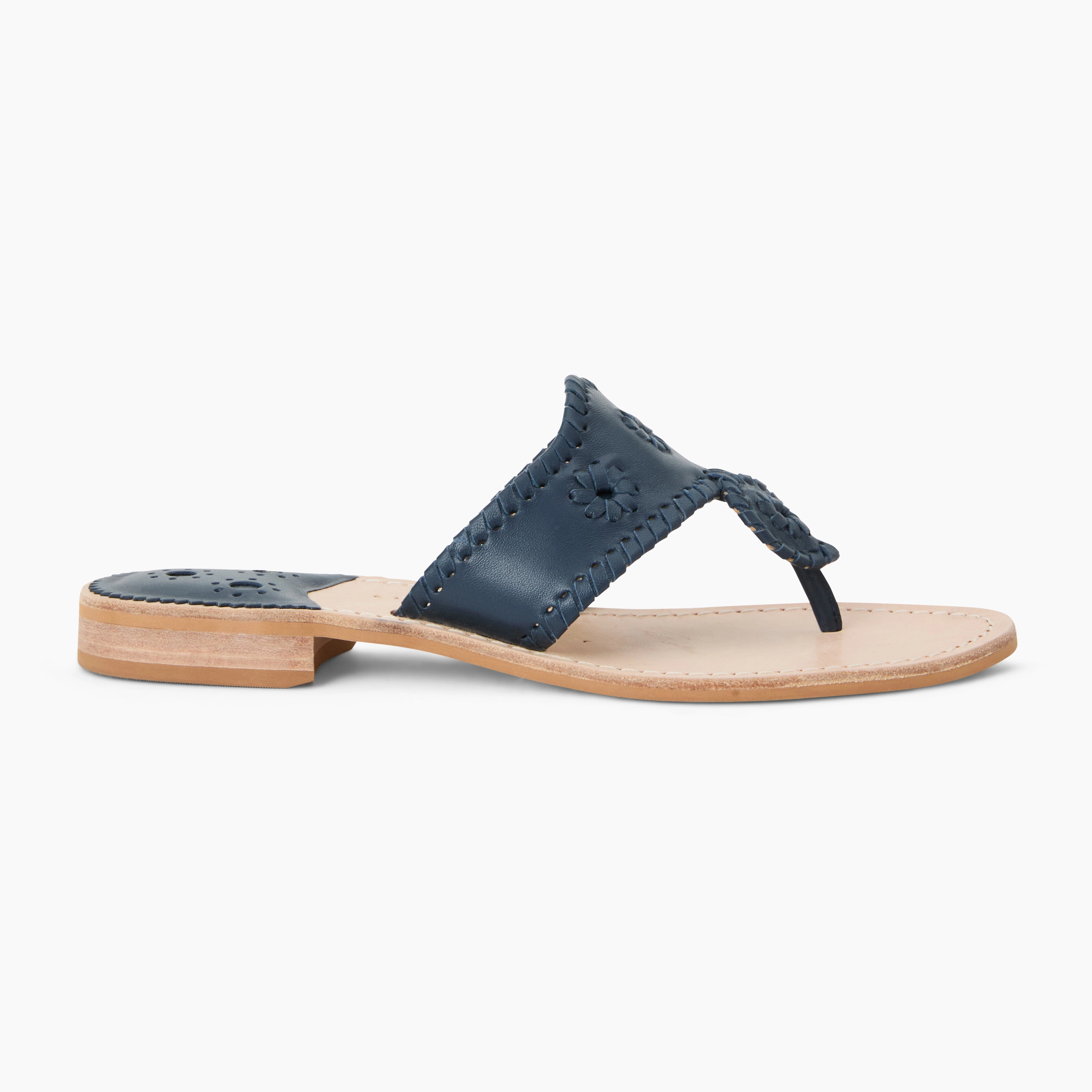 Weekend Walk Jacks Wide Width Leather Flat Sandal