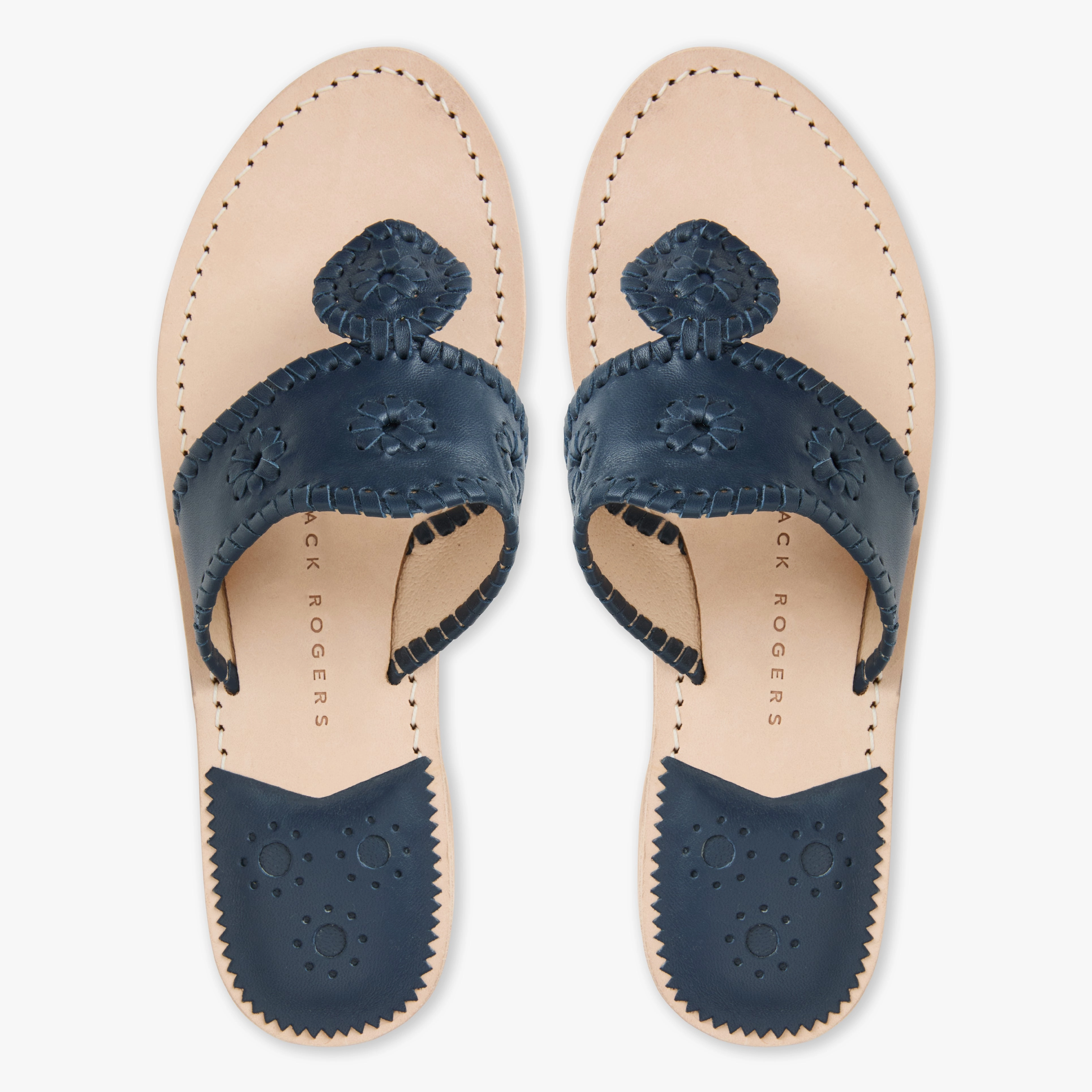 Jacks Wide Width Leather Flat Sandal Comfy Vacation Sandals