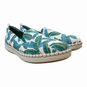 Shoes Sneakers By Clarks In Green & White, Size:9.5 All Wear Comfort Fit Upper