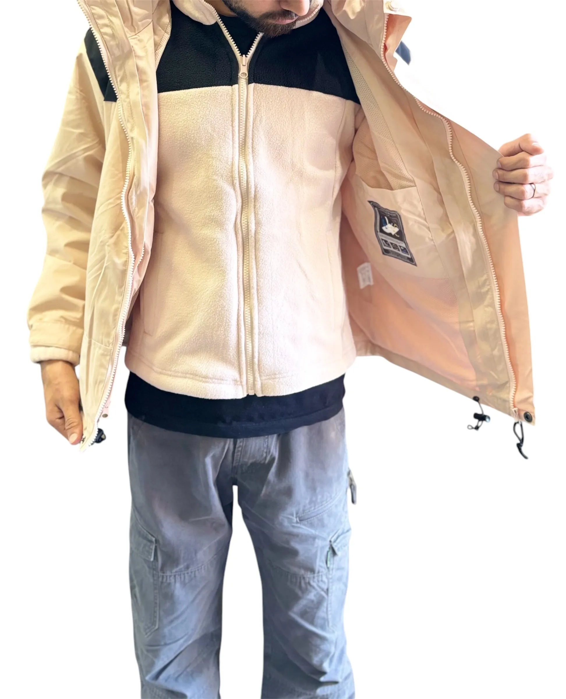 JAG Polar Pro Double Jacket | Fleece Jacket with Windcheater | All Weather | 3 in 1 | Pink