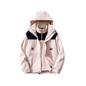 JAG Polar Pro Double Jacket | Fleece Jacket with Windcheater | All Weather | 3 in 1 | Pink