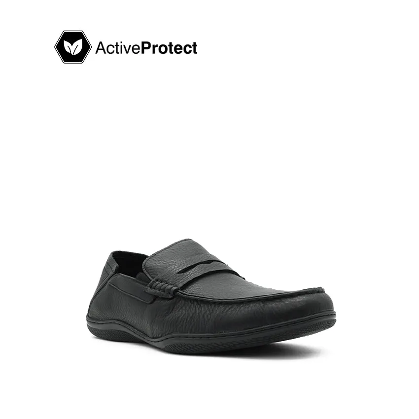 Jalen Penny Men's Shoes - Black Tumbled Leather