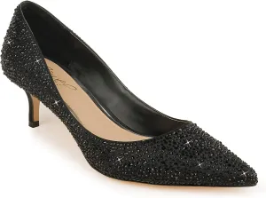 Jewel Badgley Mischka Frenchie Wide Width Pointed Toe Kitten Heel