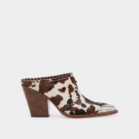 Stay Comfy Cozy Step JOLYN HEELS COCOA TAURUS CALF HAIR