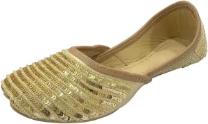 Jutti for Girls Mojari Toddler/Little Kid/Big Kid Flat Party Shoes Formal Beaded Girls Dress Juttis Slip on Punjabi Juti